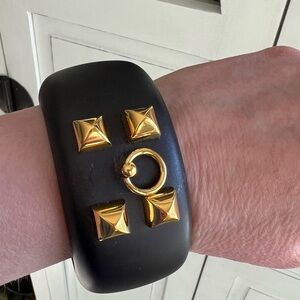 Hermes Wood Medor Cuff